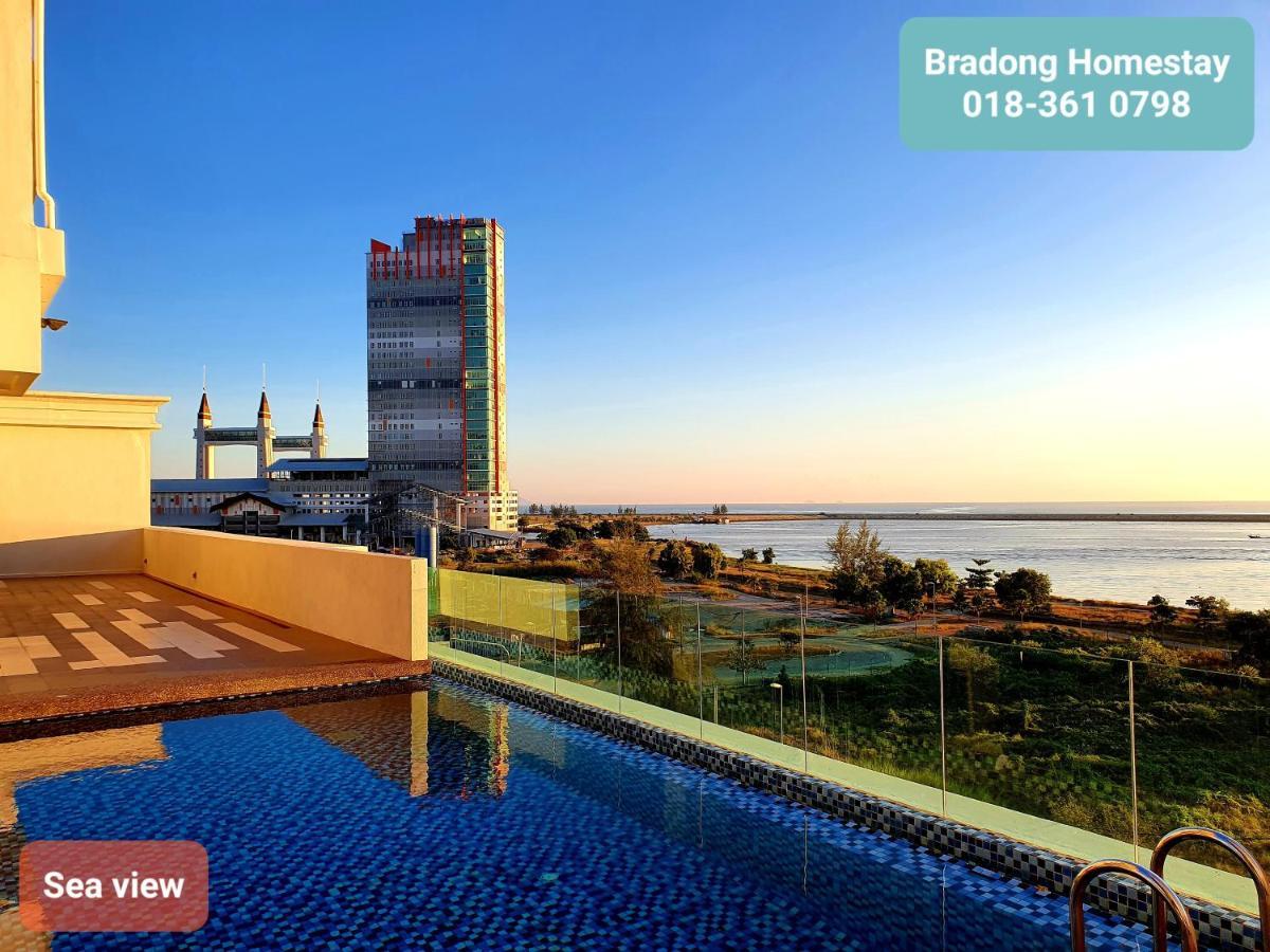 Bradong Homestay - Musllm Only, 3 Queen Bedrooms, Seaview, Infinity Pool, Gym, Near Drawbridge & Ktcc Mall Kuala Terengganu Eksteriør billede